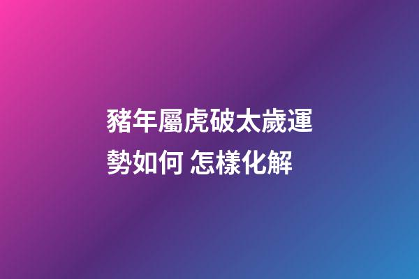 豬年屬虎破太歲運勢如何 怎樣化解